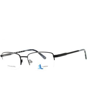 J. LANDON J. Landon Jl1001 Rectangular Metal Frame Eyeglasses - Black