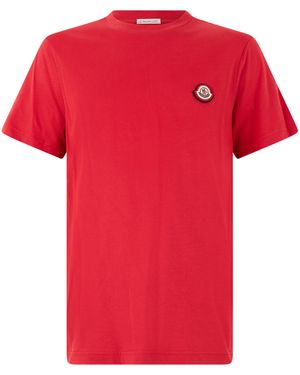Moncler Cotton T-Shirt T-Shirts And Polos - Red