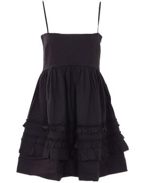 Ganni Mini Frill Dress - Blue