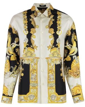 Versace Shirt With 'Coral Theatre' Print - Natural