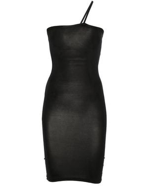 Baserange Nida One-Shoulder Sleeveless Mini Dress - Black
