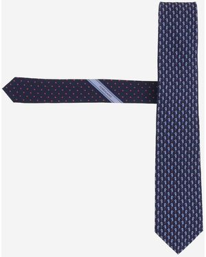 Ferragamo Silk Tie Ties & Bow - Blue
