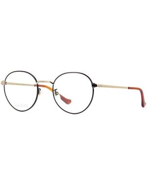 Gucci Eyeglasses Round Full Rim, - Frame And Clear Demo Lenses Lens Gg0581O006 - Brown