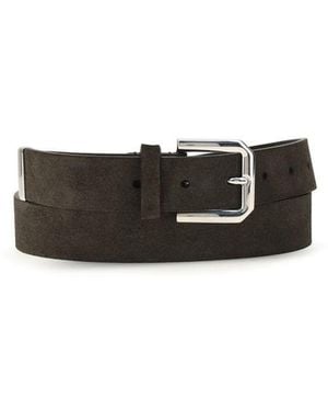 Brunello Cucinelli Calf Leather Bos Taurus Regular Belt - Black