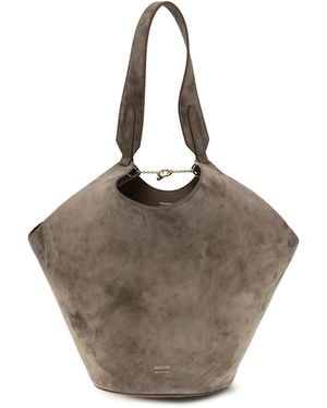 KHAITE Lotus Small Shoulder Bag Cedar - Brown