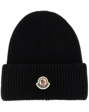 Moncler Wool And Cashmere Beanie - Black