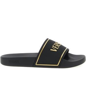 Versace Logo' Slide - Black