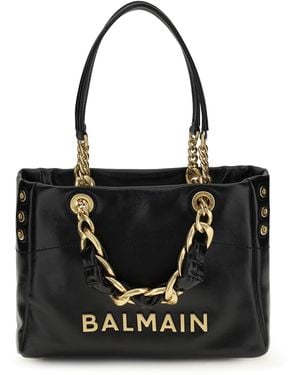 Balmain Small 1945 Soft Shoulder Bag - Black