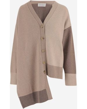 Niccolò Pasqualetti Cardigan Colour-Block Wool And Cashmere - Brown