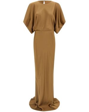 Norma Kamali Polyester Long Dress - Natural