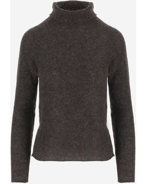 Bruno Manetti Jumper Alpaca And Wool Blend - Black