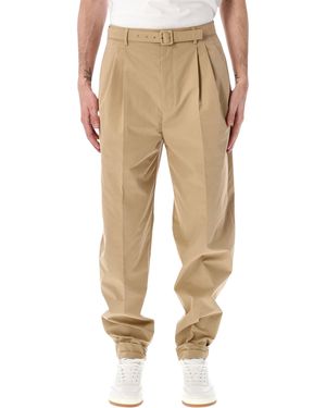 Saint Laurent Slim-Fit Technical Cotton Trousers - Natural