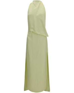 Max Mara Long Dolmen Dress Viscose - Green