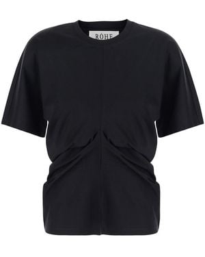 Rohe Draped Cotton Blend T-Shirt T-Shirts & Jerseys - Black