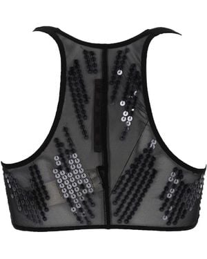 Rick Owens Top Unhorny Nylon Tops - Black