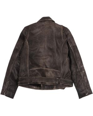 Marni Jackets Goatskin Leather Short Puffer - Brown