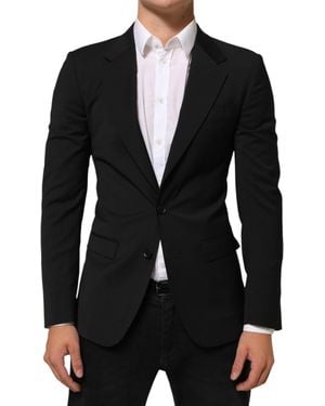 Dolce & Gabbana Black Staff 2 Buttons Suit Jacket Blazer