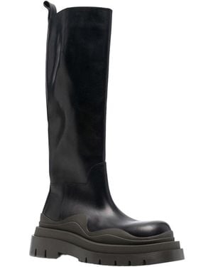 Bottega Veneta Tire Leather Boots - Black