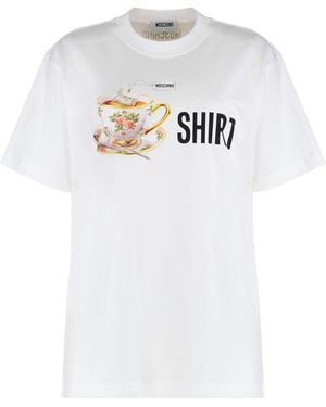 Moschino Crew-Neck T-Shirt Cotton T-Shirts & Jerseys - White