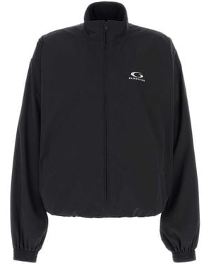 Balenciaga Stretch Polyester Oversize Jacket - Black