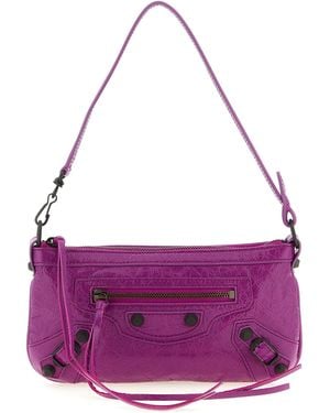 Balenciaga Le City Pouch Lamb Leather (Ovis Aries) Clutch - Purple