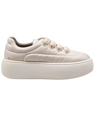 Barracuda Water-Repellent Fabric Trainers Cream Colour - White