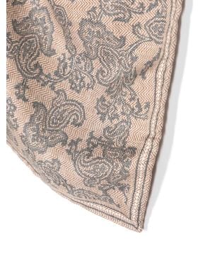 Brunello Cucinelli Paisley-Print Silk Scarf - Natural