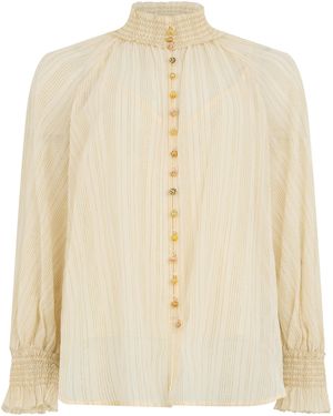 Zimmermann Cotton-Silk Blouse Blouses - Natural