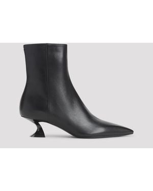 Lanvin Kitten Heell 50 Mm Lambskin Ankle Boots Leather - Black