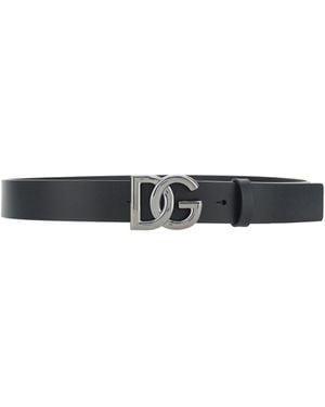 Dolce & Gabbana Leather Belt Tosca Calf - White
