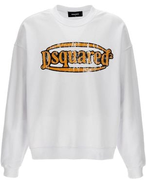 DSquared² Logo-Embroidered Sweatshirt - White
