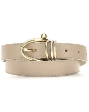 Chloé Calf Leather Bos Taurus Bracelet - Natural