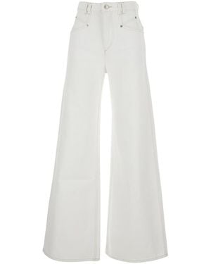Isabel Marant 'Lemony' Jeans With Logo Patch On The Rear - White