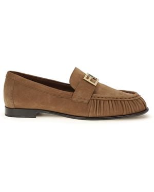 Fendi Suede Loafers - Brown