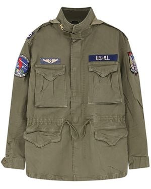 Polo Ralph Lauren Cotton Denim Jacket With Front Logo Patch - Green