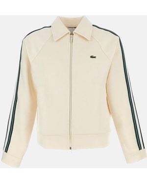 Lacoste Sweastshirt With Zip - Natural