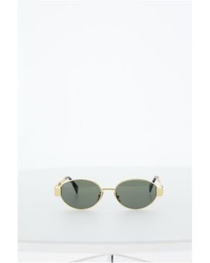 Celine Triomphe Metal Sunglasses - White