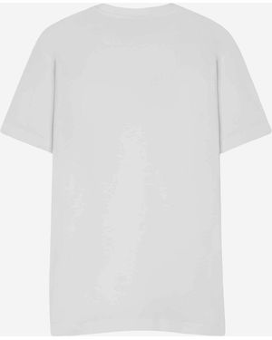 Versace Cotton T-Shirt With Logo Print T-Shirts - White