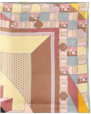 Fendi Moonlight Echoes Silk Scarf - Pink