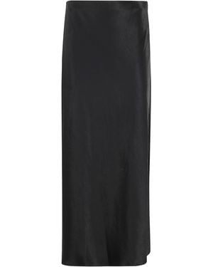 Vince Side Slit Slip Skirt Acetato Gonna - Black