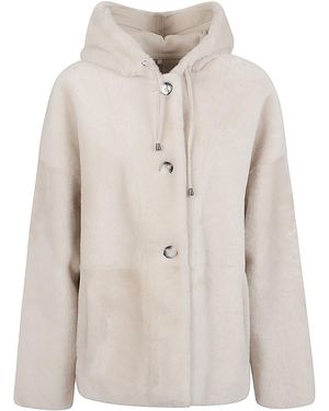 Enes Fur Hooded Jacket - Natural