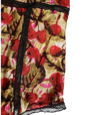 Roberto Cavalli Cherryprint Lace Bodysuit Underwear Clothing - Red