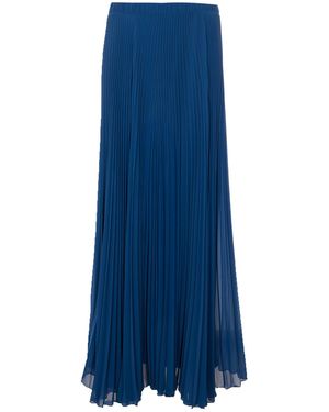 Patrizia Pepe Long Pleated Skirt - Blue