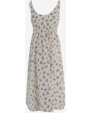 Tory Burch Dress Sleeveless Cotton Floral - White