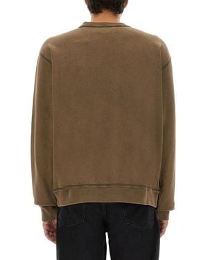 Isabel Marant Sweatshirt With Logo Cotton Sweatshirts - Natural