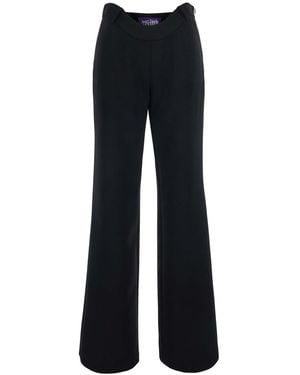Jean Paul Gaultier Wavy Waist Pants Tech Fabric Polyamide - Blue