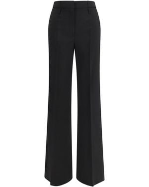 Max Mara Flare Trousers Fleece Wool - Black