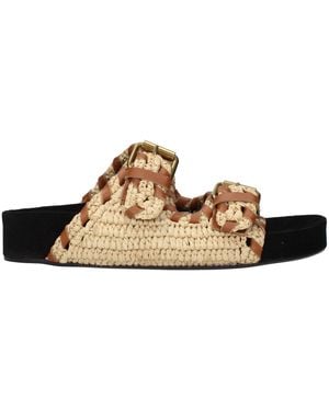 Isabel Marant Slippers And Clogs Raffia/Cognac - Brown