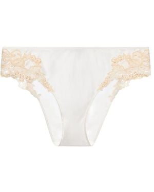 La Perla Silk Medium Briefs With Frastaglio Cfi0019229 Clothing - White