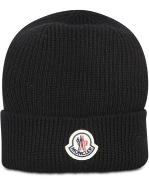 Moncler Ribbed Hat - Black